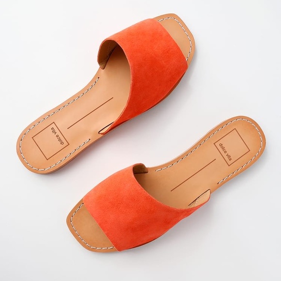 Dolce Vita CATO SUEDE LEATHER SLIDE SANDALS - Picture 3 of 8
